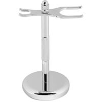 The Great Living Co Premium Chrome Razor and Shaving Brush Stand